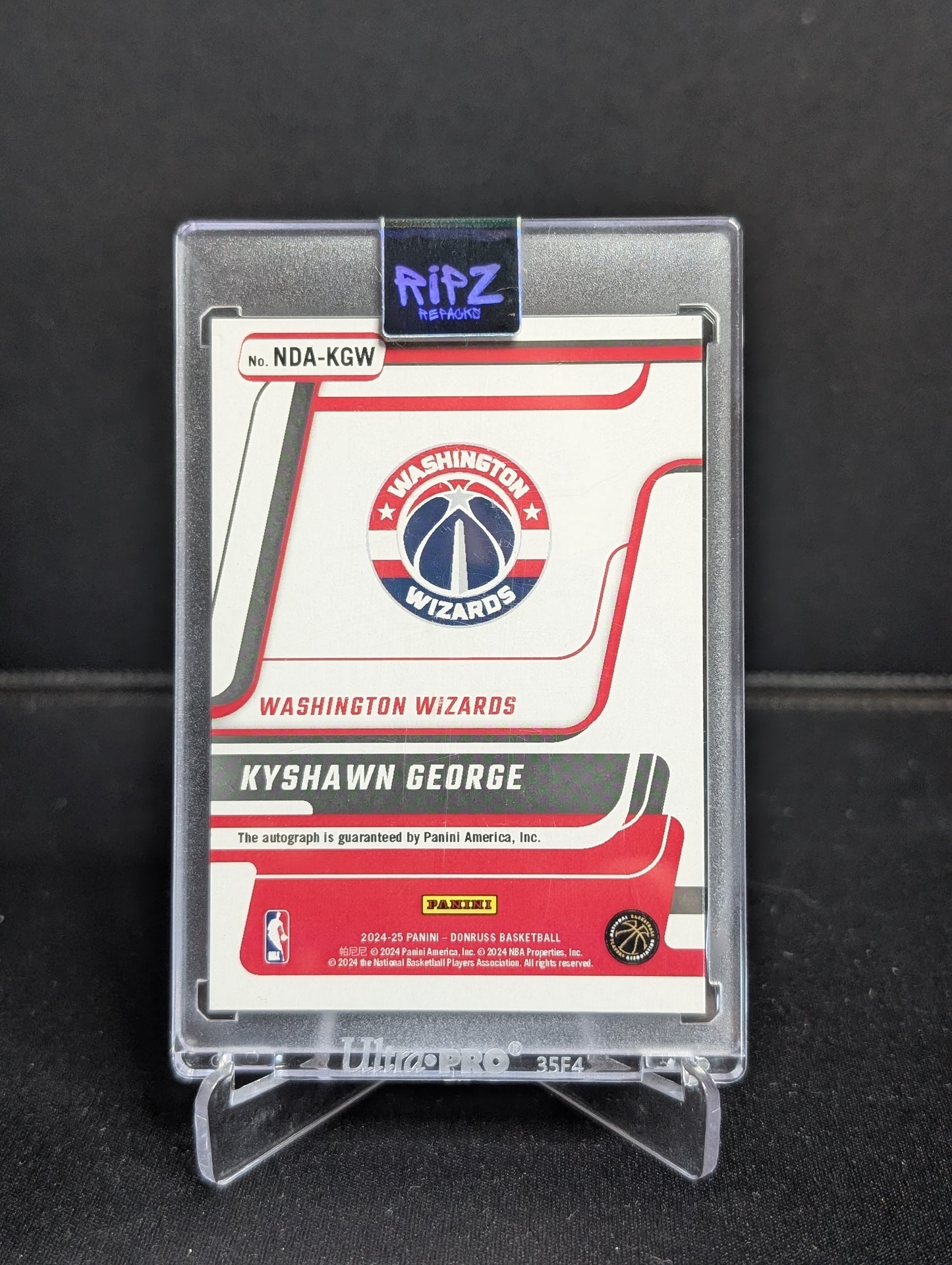 Kyshawn George Donruss NEXT DAY AUTO